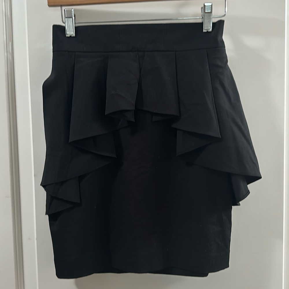 Bebe Black peplum skirt